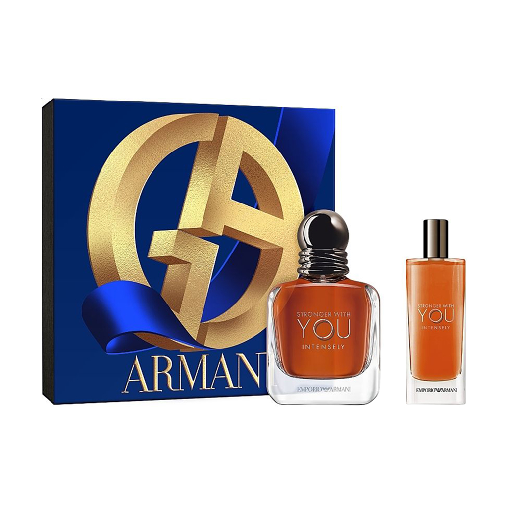 Парфумований набір чоловічий Giorgio Armani Emporio Armani Stronger With You Intensely (парфумована вода, 100 мл + парфумована вода, 15 мл)
